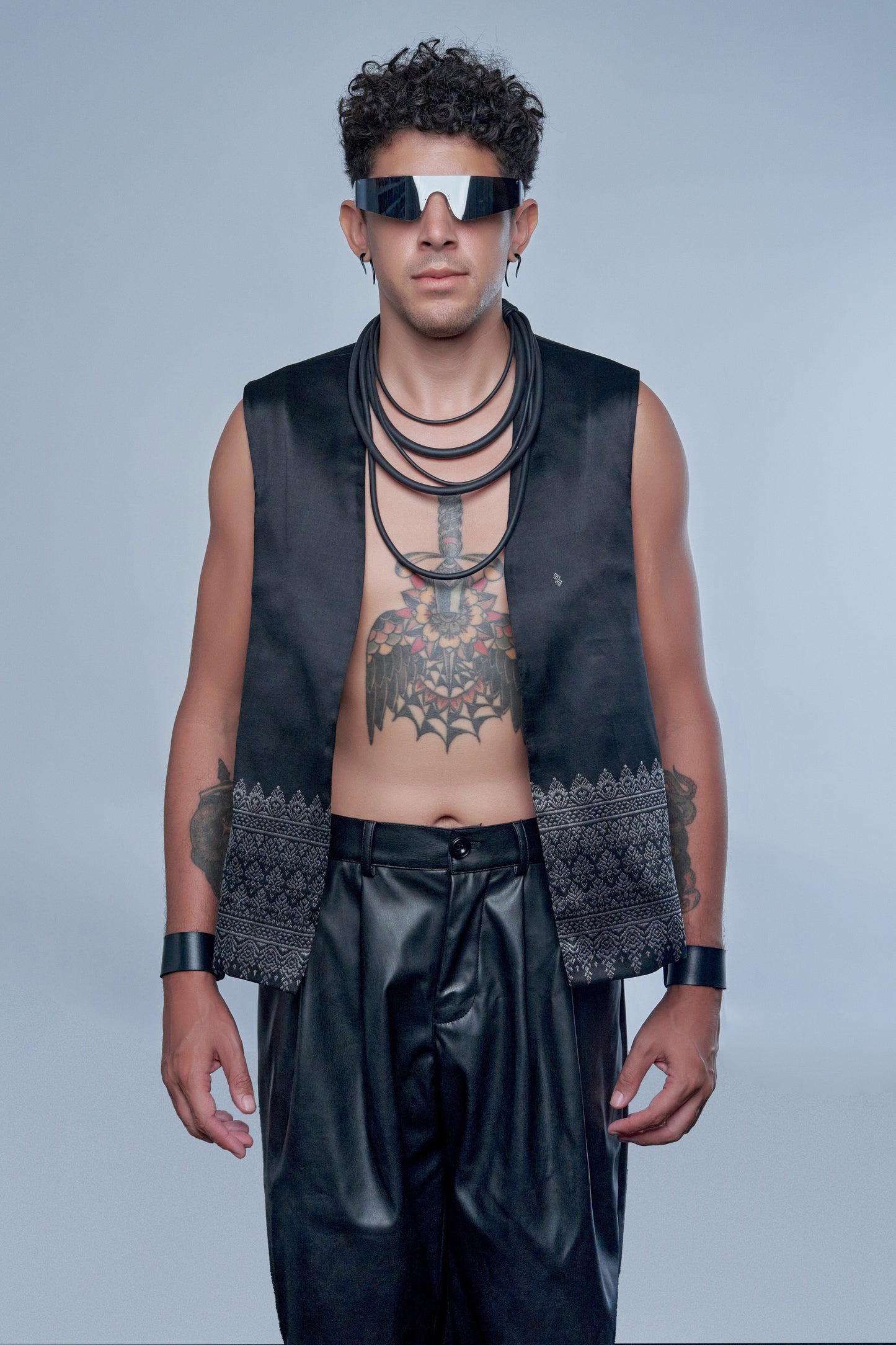 Legacy Black Vest - Cambodian Blended Silk - Men