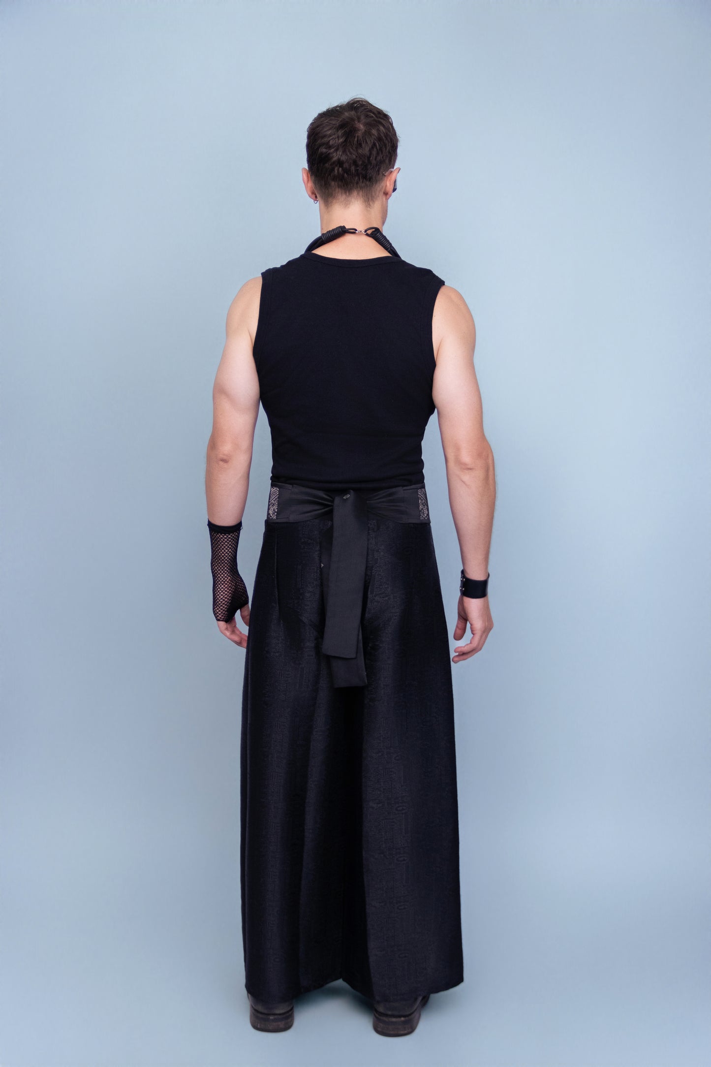 Imperial Black Corset Belt - Cambodian Blended Silk - Unisex